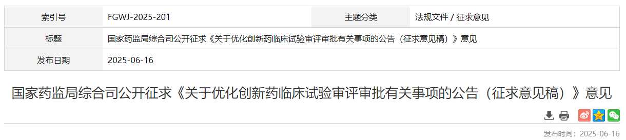 鼓励创新药，临床试验申请30个工作日完成审评审批